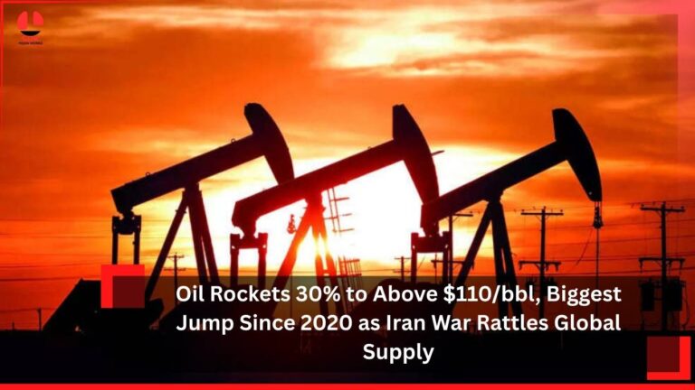 Oil Rockets 30% to Above $110/bbl, Biggest Jump Since 2020 as Iran War Rattles Global Supply
