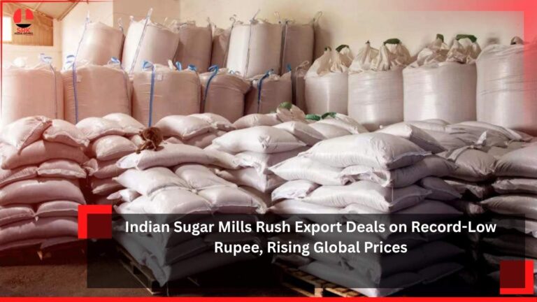 Indian Sugar Mills Rush Export Deals on Record-Low Rupee, Rising Global Prices
