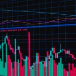 Vibrant financial trading chart showing market dynamics and trends.