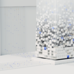 Abstract 3D render visualizing artificial intelligence and neural networks in digital form.
