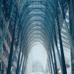 Stunning view of architectural arches in Toronto's Brookfield Place atrium.