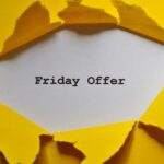 Eye-catching torn paper with Friday Offer text for promotions.