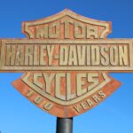 Harley-Davidson logo from 100th anniversary in El Puerto de Santa María, Spain.