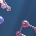 Abstract image of connected molecular shapes with vibrant colors.