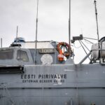 Close-up of an Estonian Border Guard vessel in Tallinn's Seaplane Harbour, Estonia.